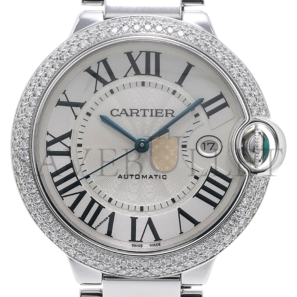 CARTIER BALLON BLEU DE 42MM SILVER MEN'S WATCH WE9009Z3